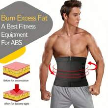 1pc Adjustable Waist Belt - Shapes Waist & Abdomen, Enhances Sweating During Workout - Black - View 4