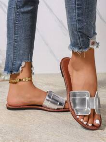 Ximi Ruo Women's Casual Flat Woven Roman Sandals, Suitable For Spring, Summer, Outdoor, Beach, Apartment, Paired With Dresses - Silver - View 3