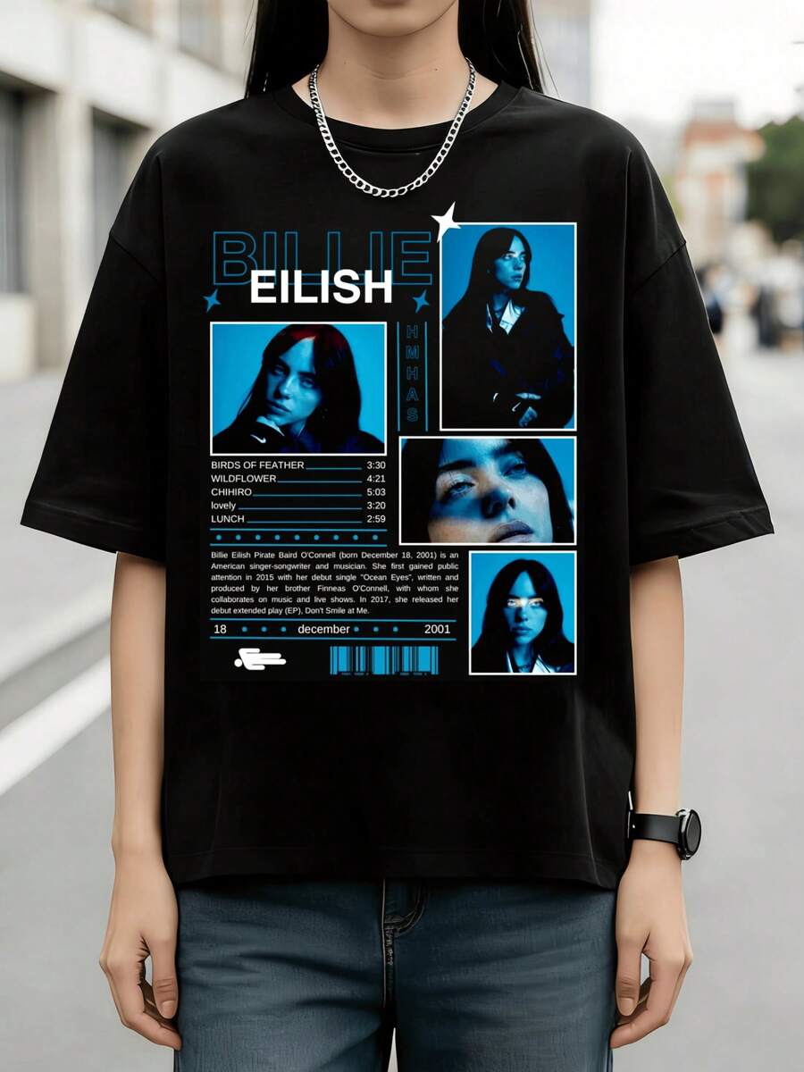 '' Album Tracklist Graphic Unisex Cotton T-Shirt - màu đen - Xem 1