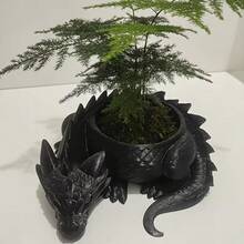 Fantasy Dragon Planter, Creative Succulent Pot, Desktop Decor Ornament, Bar/Desk Artistic Display - A - View 4