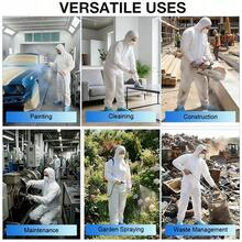 3/6/9/15/30 Pcs Disposable Protective Coverall, Full Body Hazmat Suit With Hood, Elastic Cuffs For Work, Painting, Hospital - XL - View 2