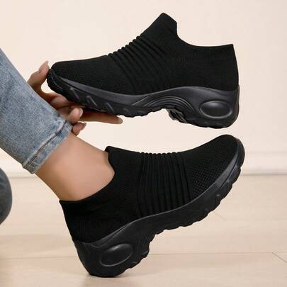 Damskie tenisówki z siateczki, buty z grubą podeszwą, buty do biegania, oddychające, wygodne buty codzienne dla matek