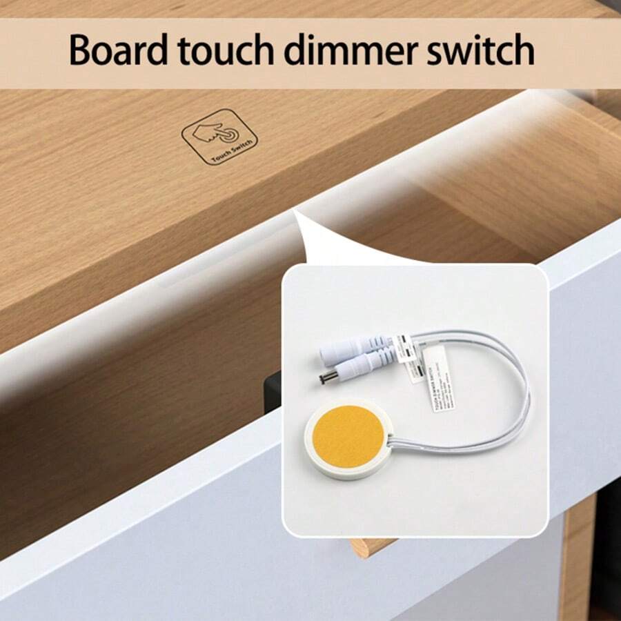 Công tắc cảm ứng ẩn xuyên thấu DC 5V-24V 5A điều khiển dải đèn LED có thể điều chỉnh độ sáng, không cần khoan