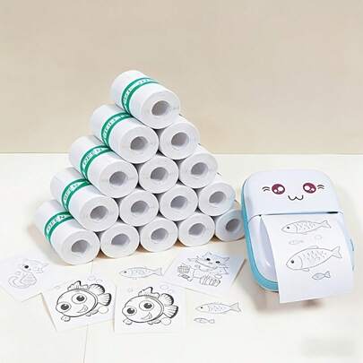 30 Tờ Giấy Dán Nhiệt 57mm, Tự Dính, Không Mực, Màu Trắng, Giấy Dán Máy In Mini Dùng Cho Học Tập, Ghi Chú, Danh Sách, Ảnh, Nhãn, Hình Ảnh, Lý Tưởng Cho Quà Tặng Sinh Nhật và Giáng Sinh, Giấy Nhiệt 57x25mm
