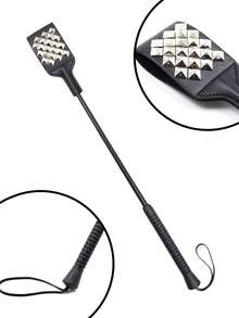 1pc PU Leather Riding Crop, Soft Riding Whip With Non-Slip Braided Handle And Wrist Strap, Equestrian Training Accessory - Multicolor - View 3