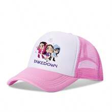 Hasbro Mũ lưỡi trai in hình hoạt hình săn phù thủy mới, mũ tròn thoáng khí bằng lưới, mũ thể thao phong cách hip hop. - Một kích cỡ phù hợp cho tất cả - Xem 12