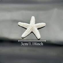 5/8/10/20pcs Mixed Color Resin Starfish & Star Flat Back Gems - 30mm Ocean Life Shaped, For DIY Crafts, Wedding Decor, Nautical Theme Party Supplies, Scrapbooking - Flat Ocean Theme Star Decorations, Suitable For Floral Typography Design - 3cm - View 8