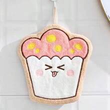 4 buah/1 buah Handuk Tangan Super Penyerap Motif Kartun Makanan Lucu, Handuk Gantung Dekoratif untuk Dapur dan Kamar Mandi, Handuk Piring yang Dipersonalisasi - MultiWarna - View 8