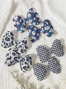 10 Stück/Set Landhaus-Stil Blumen- und Sonnenblumen-Muster atmungsaktive Stoff Haarschmuck, vintage inspirierte Haarspangen geeignet als Geburtstagsgeschenk oder Urlaubsgeschenk - Gemischte Farbe - Übersicht 9