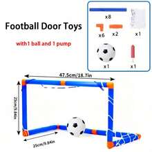 1 Set Mini Foldable Soccer Goal, Best Choice For Outdoor Sports In Summer, Plastic Soccer Goal Post Combination, Inflatable Sports Toy Suitable For Teenagers, Suitable For Indoor And Outdoor Team Games - 彩色 - 查看 9