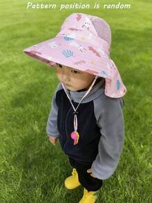 Mũ chống nắng mùa hè cho trẻ em, mũ tai bèo rộng vành thoáng khí bằng lưới, mũ choàng đi biển cho bé chống nắng. - mũ - Xem 22