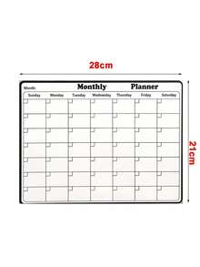 Bộ 1 Lịch để tủ lạnh từ tính có thể xóa khô - Bảng trắng hàng tháng có thể tái sử dụng với bề mặt từ tính, bao gồm 1 bút và 1 cục tẩy, phụ kiện tủ lạnh, nam châm tủ lạnh, bảng ghi nhớ, lịch kế hoạch hàng tháng, lịch kế hoạch hàng tuần, lịch trình hàng ngày, lịch, danh sách việc cần làm, trường học, chuẩn bị cho năm học mới - Nhiều màu - Xem 11