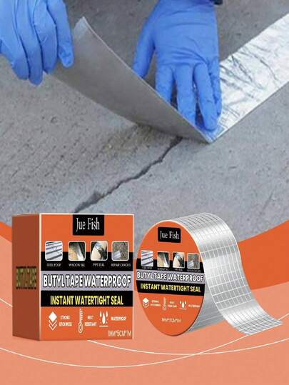 شريط بوتيل مقاوم للماء لسد تسرب السقف، مقاوم للرطوبة، غشاء مانع للتسرب ذاتي اللصق من الألومنيوم عالي اللزوجة