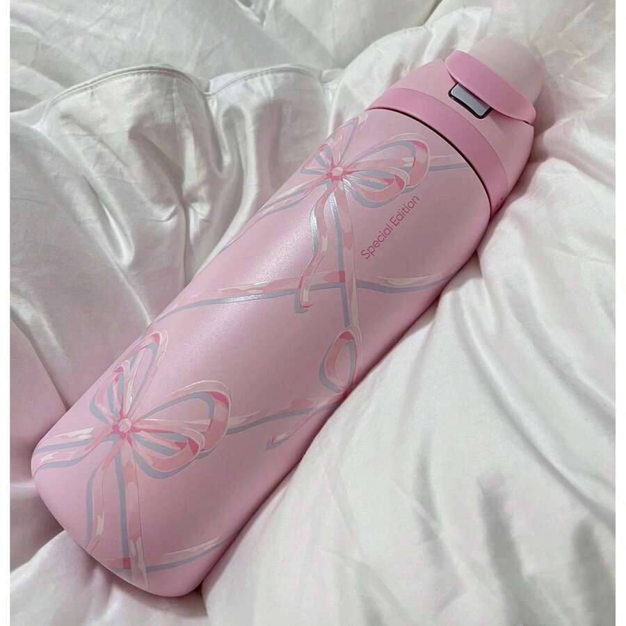 OwaIaDouble Drink Stainless Steel Thermal Insulation And Ice Retaining Bicycle Bottle With Straw, 32oz/ 945ml Travel Water Bottle,Double Vacuum Insulated Water Bottle, Frozen Drinks, Keeps Ice For 8–12 Hours-100% Leak-Proof Sports Water Cup,Drinkware,Stylish And Elegant Frosted Non-Slipdesign,Sports Cup With Clamshell-Drinking Tumbler Insulated-(Sugar Plum Fairy)