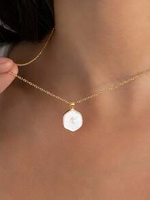 Minimalist Cross Pendant Necklace For Women, Exquisite Gift For Her, Suitable For All Seasons Wear, Daily Matching, Celebration Occasions - Style 17 - View 1