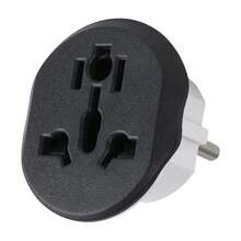 Portable International Power Adapter For Travel, Universal Input To European Outlet (Germany, France, Korea), 250V Home & Office Essential - EU E Type Plug(220-240V) - View 7