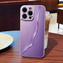 Liquid Wave Pattern Phone Case Compatible With  17  16 Pro Max  15 Pro Max  13 And  12 Made Of TPU Material Providing Shock And Drop Protection - Purple - View 3