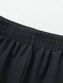 Balabala Bộ đồ 2 món cho bé trai tuổi teen, nhanh khô, thoáng mát, thời trang mùa hè 2026 - tông màu trắng đen - Xem 8