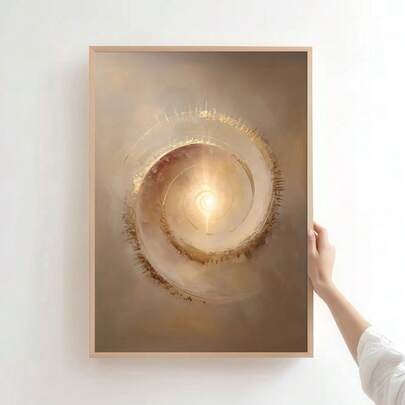 1pc Framed/Unframed Divine Timing Abstract Canvas Poster Sacred Geometry Spiritual Energy Wall Art Print Mindfulness Meditation Decor Painting For Apartment,Living Room,Bedroom,Modern Home Decoration