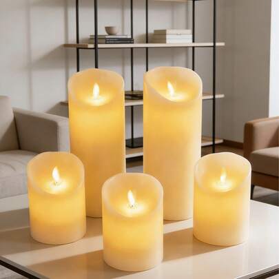 Đèn nến điện tử LED, ngọn lửa lập lòe chân thực, đồ trang trí nến giả cho quán bar, nhà hàng, đám cưới, nhà cửa, lãng mạn, thích hợp cho đám cưới, Ngày Valentine, Halloween, Lễ Tạ ơn, Giáng sinh, trang trí bàn làm việc, đèn ngủ.