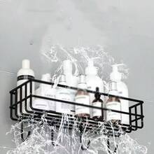 1/2件装 白色/黑色壁挂式浴室置物架,化妆品收纳架,个人护理用品储物架,适用于放置化妆品、洗面奶、护肤品、牙刷等,家居/浴室/宿舍装饰 - 彩色 - 查看 6