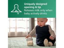 Philips Avent Natural Glass Baby Bottles With Natural Response Nipples (Slow Flow, Flow 2), 4oz, 3-Pack, SCY910/03 - Clear - View 3