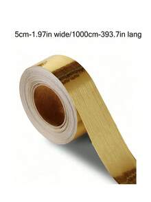 Self-Adhesive Gold Tape, Metallic Gold Strip, Border Decorative Seam Sticker, Brushed Peel And Stick Wallpaper Border, Removable, Waterproof, DIY Decoration For Bathroom, Kitchen, Wall, Ceiling, Floor, Cabinet Tile Edges, Wall Decor, Room Decor, Wall Sticker - Multicolor - View 12