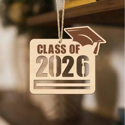 2026届毕业礼物木质挂饰，高中/大学/硕士/博士毕业吊坠，毕业派对挂饰