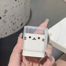 5个/套卡通猫咪图案数据线保护套，兼容苹果16W充电器，防弯折充电头保护套 - 黑色 - 查看 3