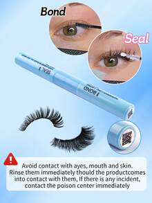 Bộ nối mi giả dạng chùm 640/544 và keo dán, bộ nối mi giả từng sợi dày dặn. - Nhiều màu - Xem 7