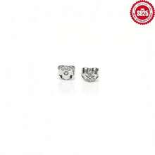 20pcs/Pack 925 Sterling Silver Plum Blossom Ear Plugs, Mini Ear Studs, Lightweight And Compact, Earring Accessories For DIY Jewelry - Silver - View 1