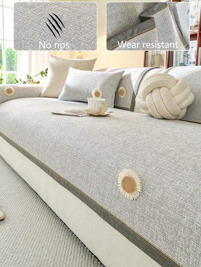 1 chiếc vỏ đệm sofa bằng vải chenille mềm mại, bảo vệ ghế sofa chống trượt hiện đại tối giản dùng được quanh năm, chống bụi và có thể giặt được, màu xám tươi mát và thời trang, mềm mại và không phai màu, thân thiện với thú cưng, phù hợp cho phòng ngủ, văn phòng, phòng khách, sofa hình chữ L và sofa 1/2/3/4 chỗ ngồi.