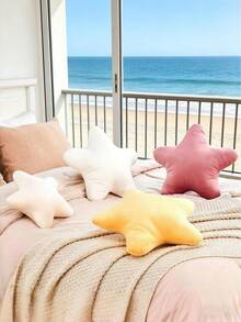 1pc Star-Shaped Decorative Throw Pillow - A Cute, Soft And Comfortable Pillow. Ideal For Home Decor In Beach House, Bedroom And Living Room. An Excellent Spring Gift For Family And Friends - Yellow - View 6