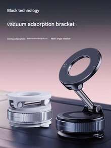磁吸式车载手机支架 - 真空吸盘导航支架 - 可折叠桌面支架 - 彩色 - 查看 7