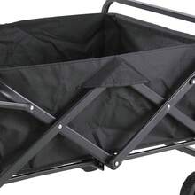 Foldable Shopping Cart, Camping Cart, Garden Cart, Wheelbarrow, Collapsible Cart, Large-Capacity Shopping Cart, Beach Cart - đen - Xem 4