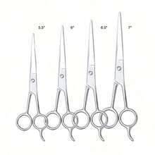 7-Inch/6.5-Inch Stainless Steel Professional Haircutting Scissors - Salon-Grade Barber Shears - Unisex Trimming Scissors - Premium Haircutting Scissors For Salons And Home Use - Silver - View 2