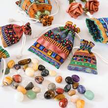 55g/95g/165g/295g/470g Natural Mixed Polished Crystal Stones, Available In Various Materials And Colors, Suitable For Home Use. Decorate Office, Aquarium And Flower Pots. DIY Bracelets And Necklaces. For Crystal Collectors And Gifts. - Cloth Bag - View 3