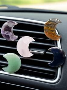 1pc Moon Crystal Car Vent Clip, Car Fragrance Clip, Car Accessories, Women's Car Accessories, Women's Car Fragrance, Quartz Crystal Car Air Freshener, Vent Clip, Best - Multicolor - View 29