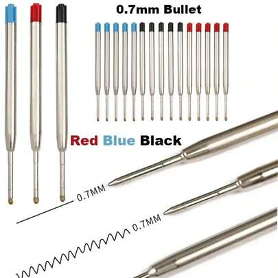 5-20 chiếc ruột bút bi G2 dài 3.9 inch/99mm, cỡ ngòi trung bình, mực xanh dương, đỏ, đen, dùng cho văn phòng phẩm và học tập.