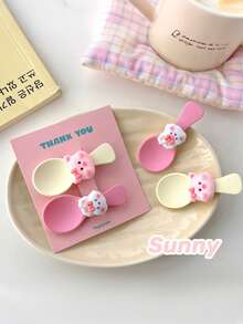 1 set Accessoires pour cheveux mignons en forme de cochon pain, pince à frange douce et chouchou pour queue de cheval, pinces à cheveux BB à la mode convenant pour le coiffage quotidien, cadeaux d'anniversaire, décorations de fête et faveurs de mariage - Taille unique - Voir 5