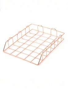 A4 Desktop File Organizer Rack, Removable Tabletop Study & Office Document Storage Metal Stand, Stackable Metal Desk Letter Tray/A4 Paper Holder, File Organizer For Office, School, Home,School Supplies,Back To School - A4桌面鍛鐵架 - 查看 8