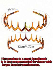 1/2pcs Minimalist Basic Large Wave Women's Headband, Hair Accessory, Women's Hair Accessory, Women's Hair Accessory, Hairstyle Styling Tool, Beauty Accessory, Curly Hair Accessory. Suitable For Travel, Home And Party. - Multicolor - View 5