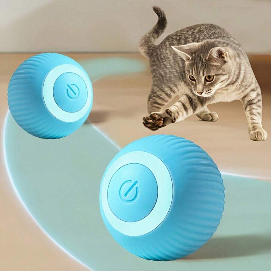 1个宠物猫玩具智能滚动球自娱自乐解闷球，耐咬猫玩具，无尘宠物用品