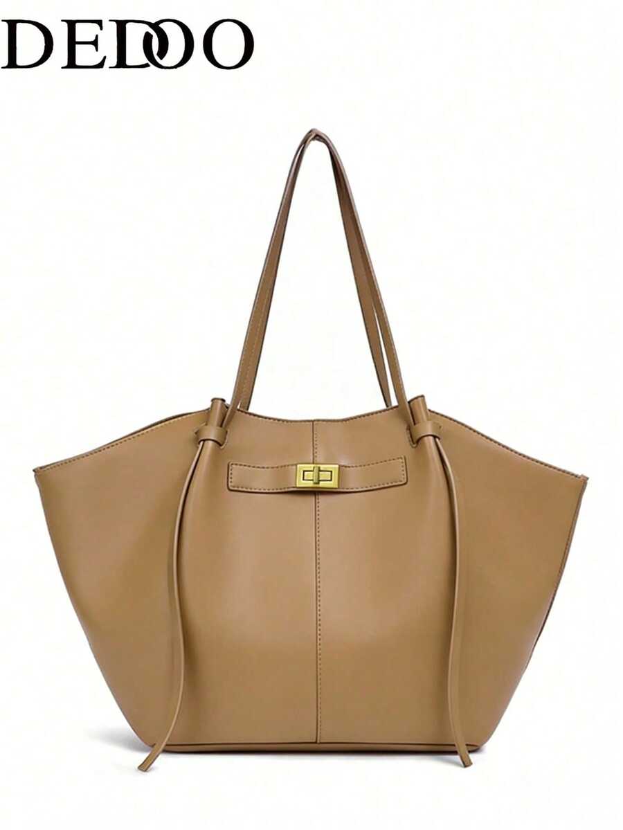 Women's Fashion Shoulder Bag, Crossbody Tote Handbag, Multifunctional Special Edition, Elegant Design, Large Capacity, Lightweight, Versatile For Work, Travel, Business, Can Fit Cosmetics - Khaki - View 1