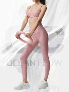 7/8 High-Waist Airlift Legging - Vintage Pink - View 3