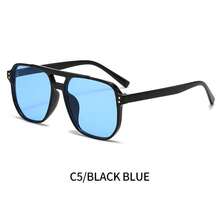 1 pieza Gafas de montura doble grande y de alta calidad con diseño minimalista y de moda unisex, adecuadas para viajes, vacaciones, uso casual, fiestas y uso diario - Multicolor - Ver 10