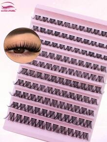 110Pcs D Curl Lash Clusters Mixed 8-16mm, Wispy Fluffy Individual Eyelashes, Natural Look DIY Eyelash Extensions For Beginners - C - View 2