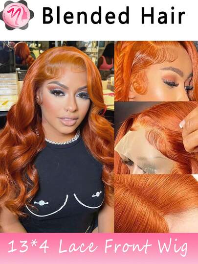 Pre Plucked Pre Cut Wear And Go Glueless Wig For Beginners Body Wave Lace Front Wigs Natural Hairline 13*4Lace Front Wig Transparent Lace 180% Density Boby Wave 8-36 Inch Blended Hair Black/Brown/Burgundy/Orang Baby Hair