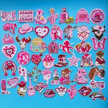 20/30 piezas Parches de vaquero occidental bordados en rosa, de colores surtidos, para planchar o coser, parches decorativos para ropa, bolsos, zapatos, sombreros, camisas vaqueras, vestidos, camisetas, decoración del hogar - Estilo vaquero del Oeste - Ver 10