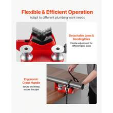 Heavy-Duty Pipe Chain Vise, 1/8" - 5" Pipe Capacity, 26" Rugged Chain & Cast Iron Base, Hitch Mount Vise Plate Holder With Adjustable Height - Fits 2 Inch X 2 Inch Receiver - 1/8" - 5" - View 4